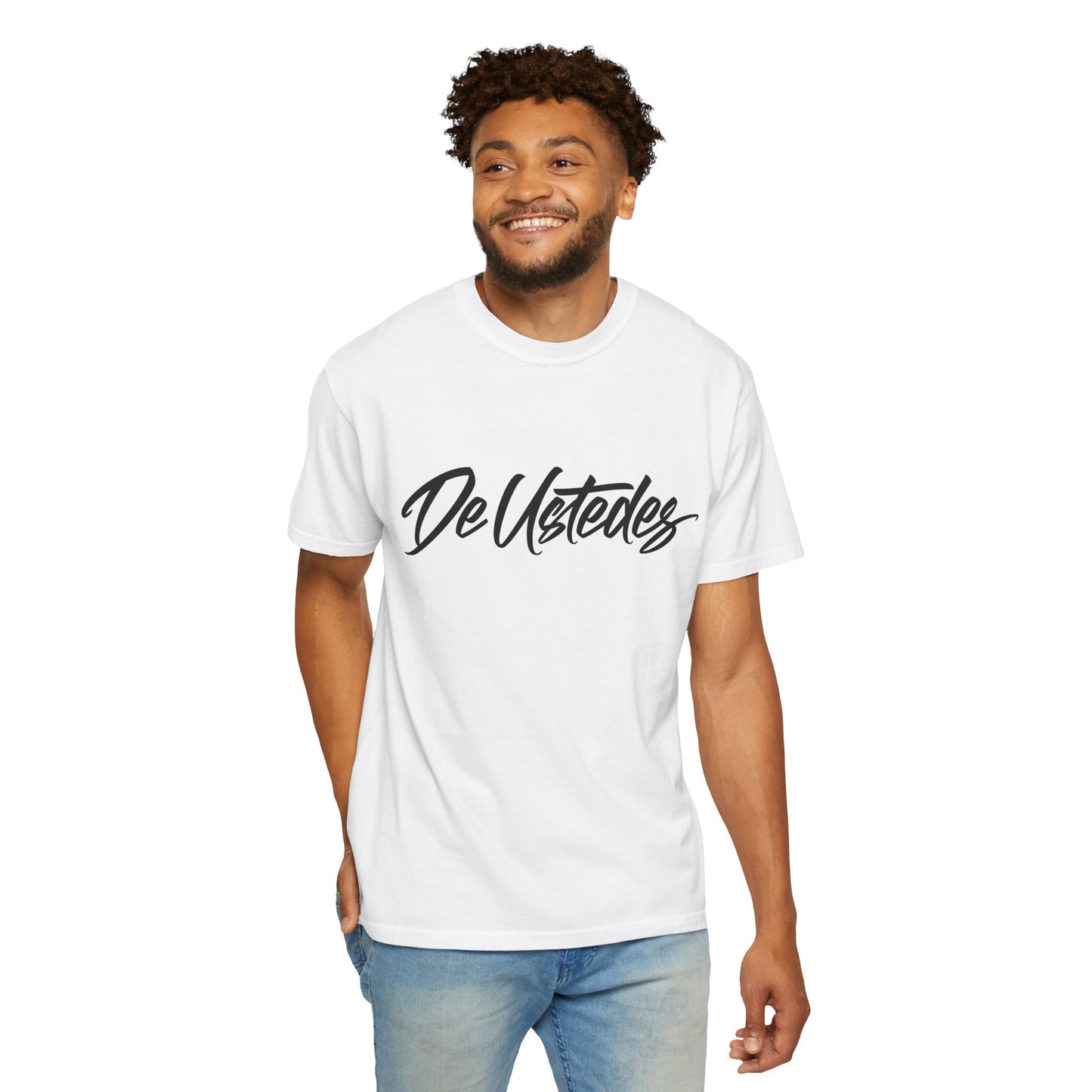 "Classic DeUstedes" White-Tee Print