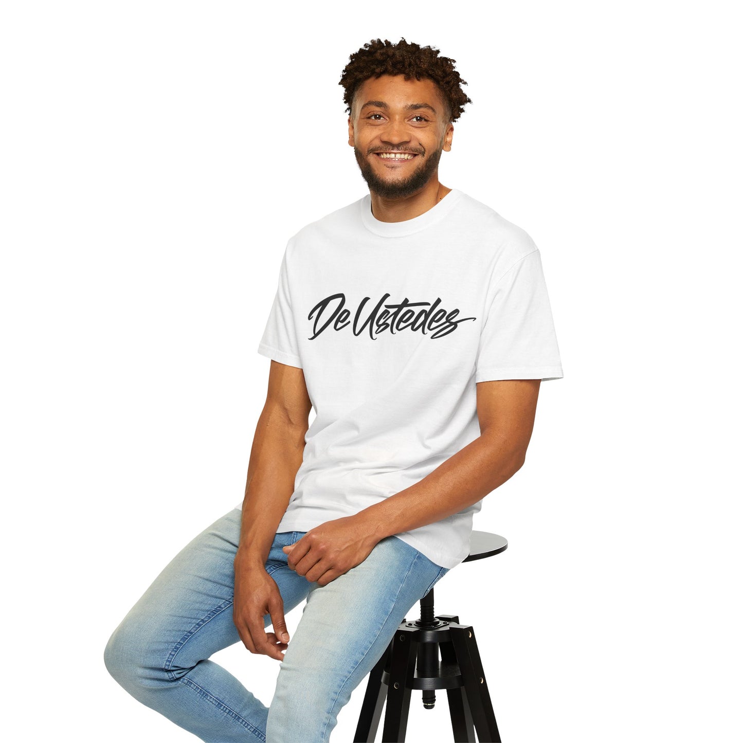 "Classic DeUstedes" White-Tee Print